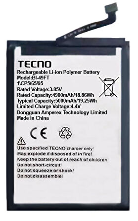 Tecno Spark 6 GO Uyumlu Batarya Pil Sıfır Orijinal