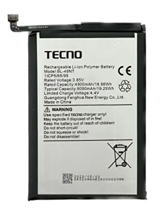 Tecno Spark 10C Uyumlu Batarya Pil Sıfır Orijinal