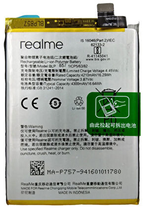 Oppo Realme Q3 Pro Carnival - Blp857 - Uyumlu Batarya Pil Sıfır Orijinal