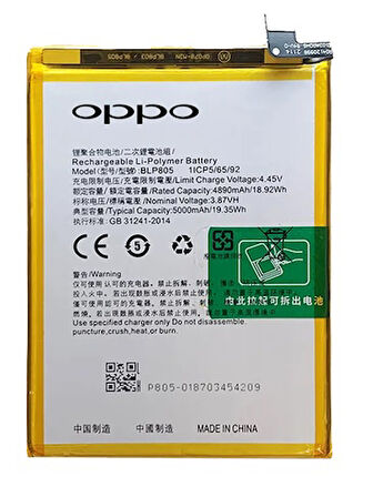 Oppo A55 - Blp805 - Uyumlu Batarya Pil Sıfır Orijinal