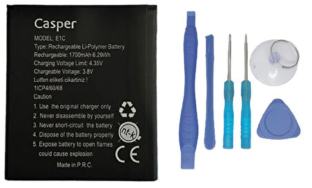 Casper Via E1C Uyumlu Batarya Pil Sıfır Orijinal + TAMİR SETİ