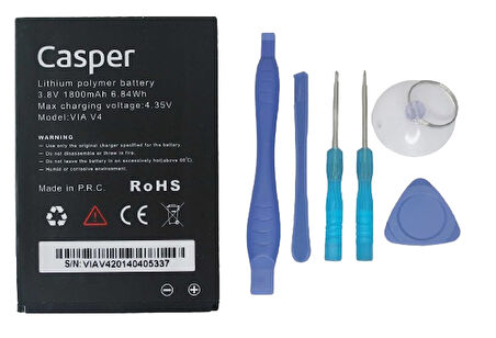 Casper Via V4 Uyumlu Batarya Pil Sıfır Orijinal + TAMİR SETİ