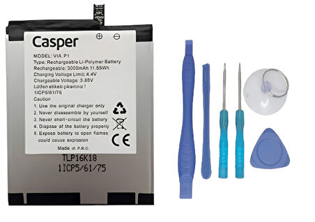 Casper Via P1 Uyumlu Batarya Pil Sıfır Orijinal + TAMİR SETİ