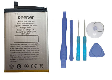 Reeder S19 MAX PRO Uyumlu Batarya Pil Sıfır Orijinal + TAMİR SETİ