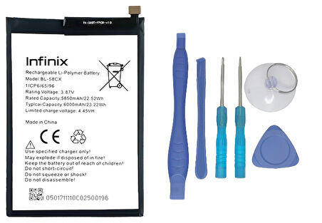 Infinix HOT 10 Uyumlu Batarya Pil Sıfır Orijinal + TAMİR SETİ