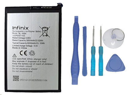 Infinix HOT 11 PLAY Uyumlu Batarya Pil Sıfır Orijinal + TAMİR SETİ