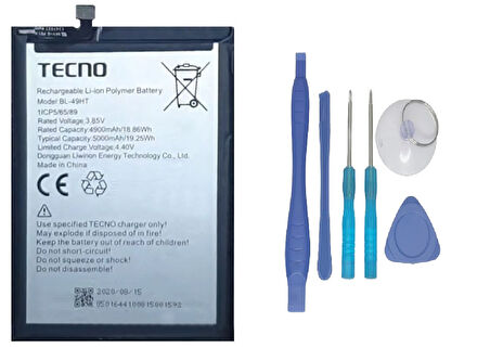 Tecno Spark 6 Uyumlu Batarya Pil Sıfır Orijinal + TAMİR SETİ