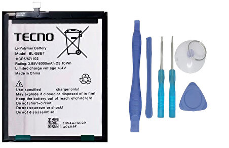 Tecno Pova NEO 2 Uyumlu Batarya Pil Sıfır Orijinal + TAMİR SETİ