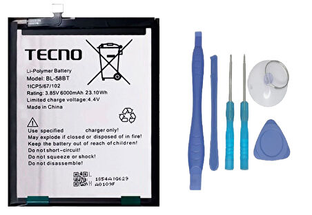 Tecno Pova NEO Uyumlu Batarya Pil Sıfır Orijinal + TAMİR SETİ