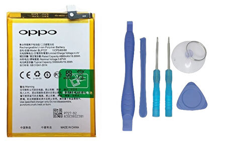 Oppo A5 2020 - BLP727 - Uyumlu Batarya Pil Sıfır Orijinal + TAMİR SETİ