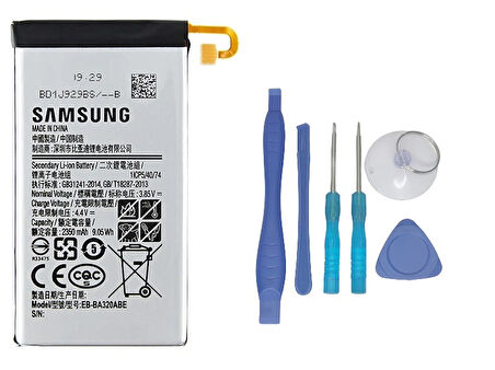 Samsung Galaxy A7 2017 A320 - SM-A320 Uyumlu Batarya Pil Sıfır Orijinal + TAMİR SETİ