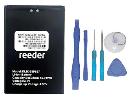 Reeder P13 Blue Max Pro Lite 2022 Uyumlu Batarya Pil Sıfır Orijinal + TAMİR SETİ
