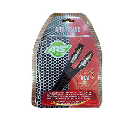 ARS 5 METRE PROFOSYONEL İPEK RCA KABLO
