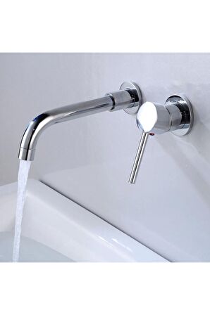 Banyo Lavabo Bataryası Ankastre Krom Set Ithal 5 Yıl Garantili Sıva Altı Dahil