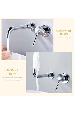 Banyo Lavabo Bataryası Ankastre Krom Set Ithal 5 Yıl Garantili Sıva Altı Dahil