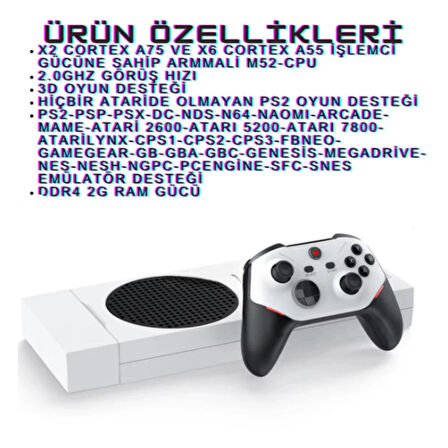 Ozmik Retro TV Bağlantılı Oyun Konsolu  128gb Ps2/psp/psx 3d 20000 Oyunlu GTA VİCE CİTY-SAN ANDRES