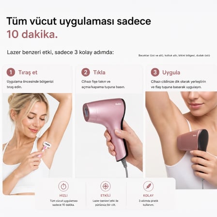 Robx A05 Ipl 3 Milyon Atım Akıllı Cilt Tanıma Ultra Seri Atım 3 Başlık Bay&Kadın Cihazı