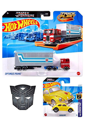 Hot Wheels 2 Araç Transformers Set - Optimus Prime & Bumblebee (1/64)
