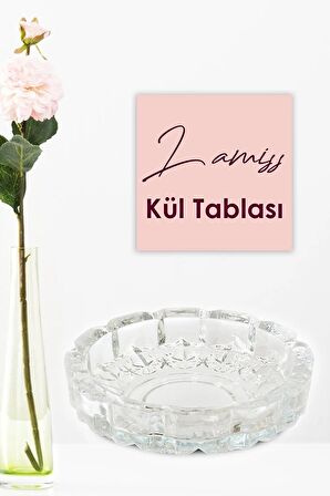 Lamiss Kristal Lüks Cam Küllük & Cam Kül Tablası