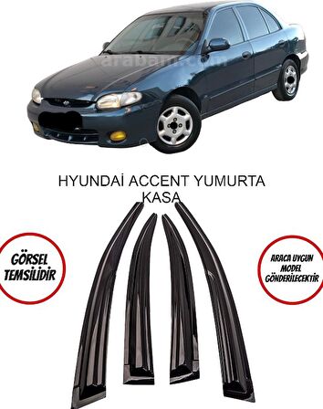 Hyundai Accent Yumurta Kasa Cam Rüzgarlığı 4lü 1995-2000 Arası