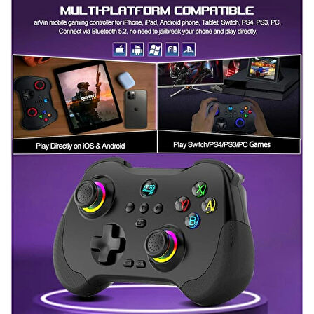 Ozmik Z01 kablosuz Gamepad Joystick Nintendo Switch/PS3/PS4/Android/iOS/PC Oyun Kumandası 