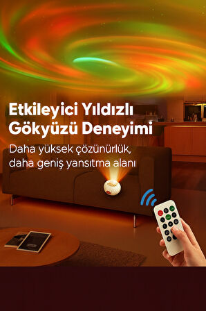 YH12 2'si 1 Arada Akıllı Yıldız projeksiyon Renkli Işık Gösterileri  Bluetooth Hoparlör