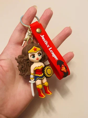 Wonder Woman 3D Silikon Anahtarlık  Karakter Çanta & Araba Süsü