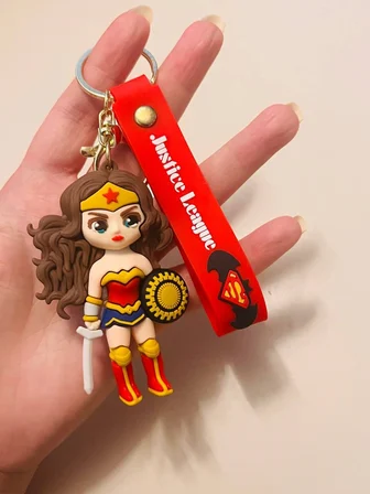 Wonder Woman 3D Silikon Anahtarlık  Karakter Çanta & Araba Süsü