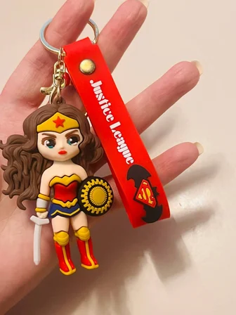 Wonder Woman 3D Silikon Anahtarlık  Karakter Çanta & Araba Süsü