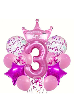 PRENSES TAÇ FOLYOLU YAŞ BALON SET