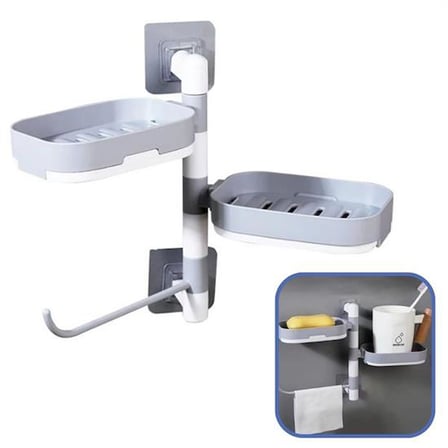 Çoklu Sabun Tutucu Fonksiyonel Banyo Sabunluk (5477)