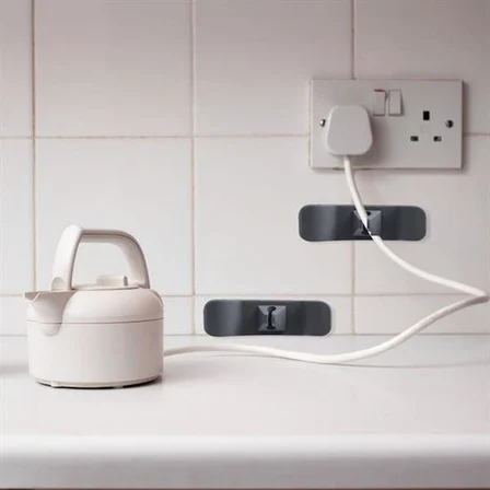 6&amp;#39;lı Pratik Kablo Toparlayıcı Yapışkanlı Klips Mutfak Air Fryer Kettle Kahve Tost Makinası (