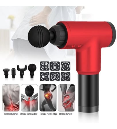 Fascial Gun RH-320 6 Kademe Hız Ayarlı, 4 Parça Başlıklı, Usb Şarjlı, Masaj Tabanca Aleti (5477)