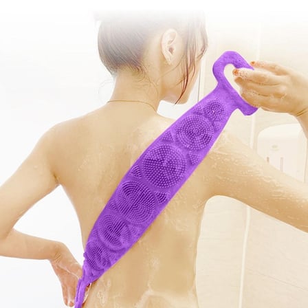 Çift Taraflı Banyo Hamam Lifi Silikon Masajlı Yumuşak Duş Lifi Uzun Ömürlü Hazır Banyo Kesesi (5477)