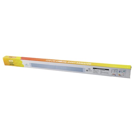 NİSALUCE EAMP-107 2 PCS 80W 120CM KRİSTAL BANT ARMATÜR BEYAZ=6500K ALÜMİNYUM KAPAK IP20 - Y BAĞLANTI