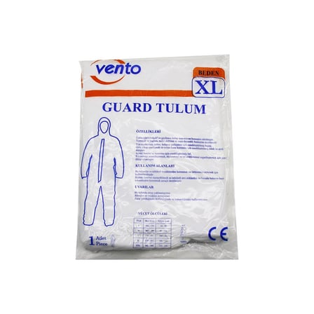 VENTO XL GUARD KORUYUCU TULUM BEYAZ - HAFİF - NON-WOVEN KUMAŞ BOY: 179-187CM - GÖĞÜS: 108-115CM (547