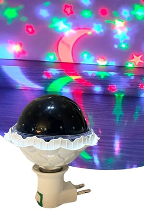 Kristal Gökyüzü Modlu Yıldızlı Hareketli 360 Derece Dönen Kristal Led Ampül (5477)