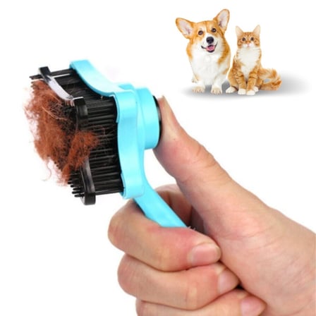Evcil Hayvan Kedi Köpek Tüy Toplayıcı Otomatik Tuşlu Pet Tarak (5477)