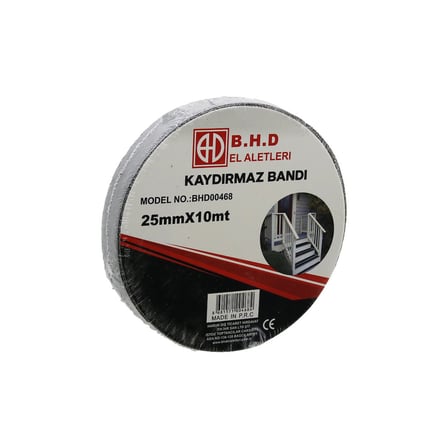 25MM X 10MT KAYDIRMAZ SİYAH BANT (5477)