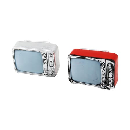 TELEVİZYON VİNTAGE DEKORATİF BİBLO - RENKLİ 9X6CM REÇİNE (5477)