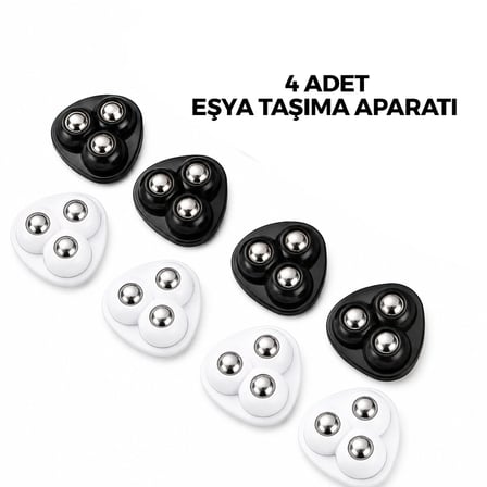 4PCS 3 BİLYA TEKERLEKLİ POŞETLİ MOBİLYA EŞYA TAŞIMA APARATI 360° (5477)