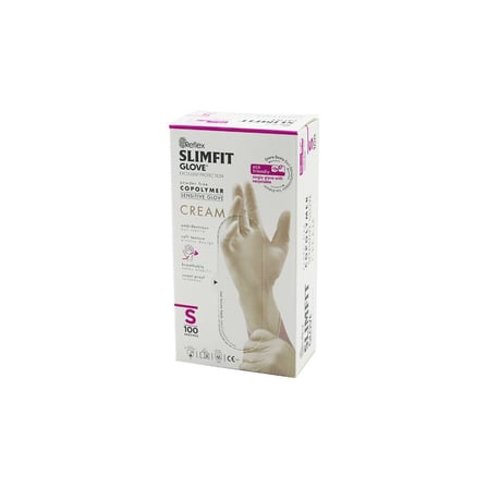 REFLEX SLİMFİT GLOVE KOD-030 S KREM PUDRASIZ MUAYENE ELDİVEN 100LÜ (5477)