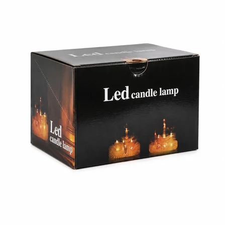 12 ADET LED CANDLE KAMP KÜÇÜK BOY= ÇAP:5CM - Y: 9CM PİLLİ LED MUM MİKA KRİSTAL PLASTİK YAKUT-13635 (