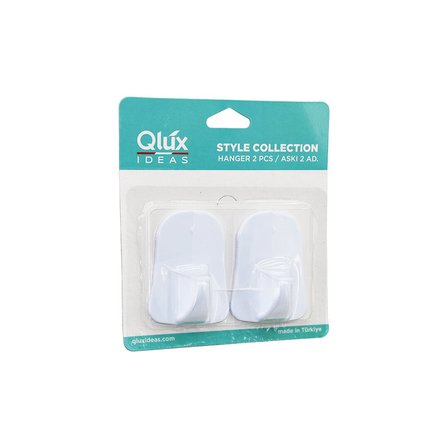 QLUX L-00735 2PCS OPAK BEYAZ PLASTİK ASKI (5477)