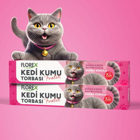 140 ADET KEDİ - EVCİL HAYVAN  KUMU TORBASI PRATİK PUDRA KOKULU  BÜZGÜLÜ - EXTRA GÜÇLÜ 82X50CM (5477)