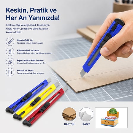 60 ADET KÜÇÜK PLASTİK FALÇATA MAKET BIÇAK (5477)