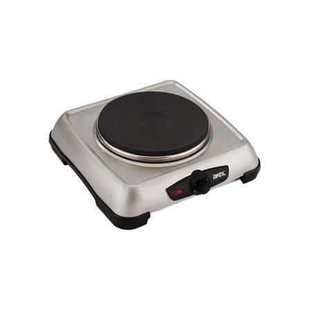 GÜMÜŞ TEK GÖZLÜ MİNİ ELEKTRİKLİ OCAK 1500W AYARLANABİLİR TERMOSTAT ISITICI YÜZEY = 18CM AP-516 (5477