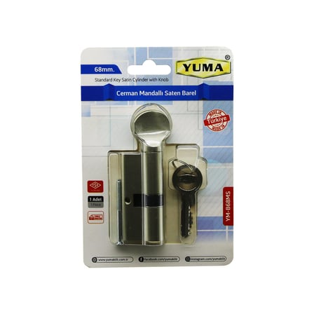 CERMAN MANDALLI SATEN BAREL KİLİT  68MM  YM-B68MS (5477)