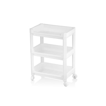 RAFTY GENİŞ 3 KATLI TEKERLEKLİ SEPET ORGANİZER DÜZENLEYİCİ RAF ÜNİTESİ 352X220X480MM (5566)