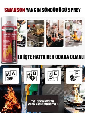 2 ADET YANGIN SÖNDÜRÜCÜ - YANGIN SAVAR SPREY 500ML + 500 ML  EV - OFİS - OTO ARAÇ   ATEŞ BOĞUCU KÖPÜ